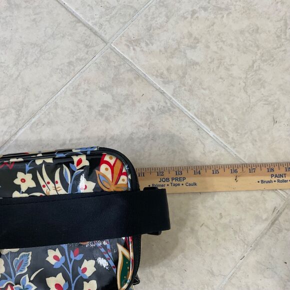 Vera Bradley Mini Cooler Floral Black Insulated Coated Lunch Bag Sack Zipper - Picture 11 of 15